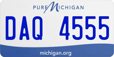 MI license plate DAQ4555