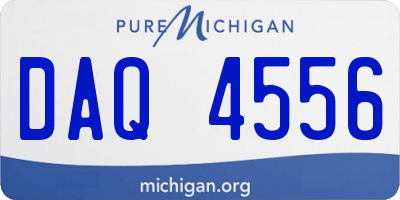 MI license plate DAQ4556