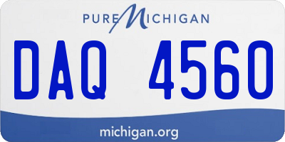 MI license plate DAQ4560