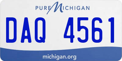 MI license plate DAQ4561