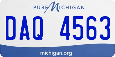 MI license plate DAQ4563