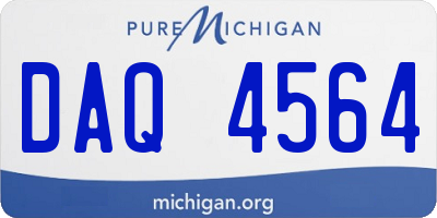 MI license plate DAQ4564