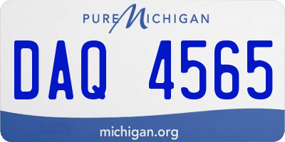 MI license plate DAQ4565