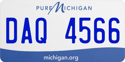 MI license plate DAQ4566
