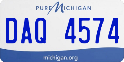 MI license plate DAQ4574