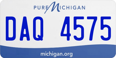 MI license plate DAQ4575