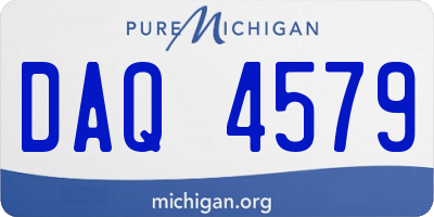 MI license plate DAQ4579