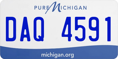 MI license plate DAQ4591