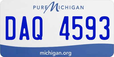MI license plate DAQ4593
