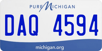MI license plate DAQ4594
