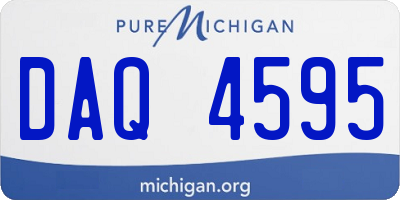 MI license plate DAQ4595