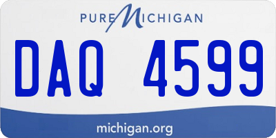 MI license plate DAQ4599