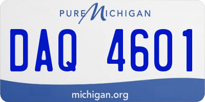 MI license plate DAQ4601