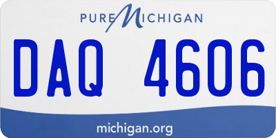 MI license plate DAQ4606