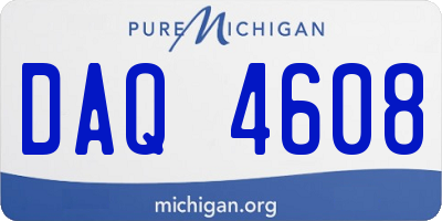 MI license plate DAQ4608