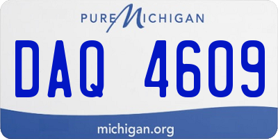 MI license plate DAQ4609