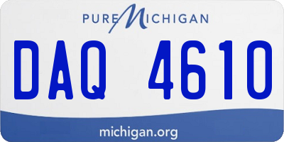 MI license plate DAQ4610