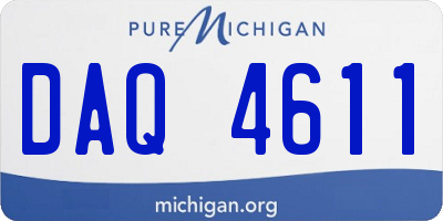MI license plate DAQ4611