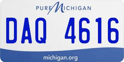 MI license plate DAQ4616