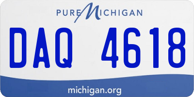 MI license plate DAQ4618
