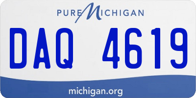 MI license plate DAQ4619