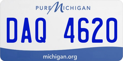 MI license plate DAQ4620