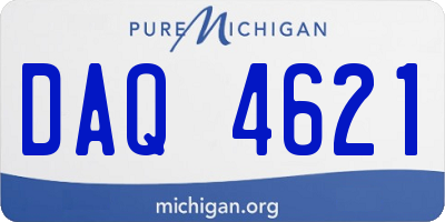 MI license plate DAQ4621