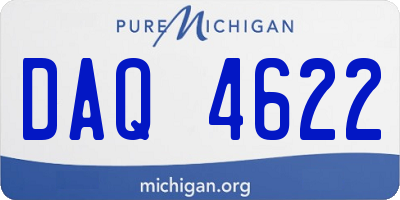 MI license plate DAQ4622