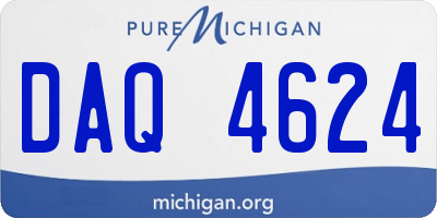 MI license plate DAQ4624