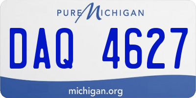 MI license plate DAQ4627