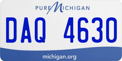 MI license plate DAQ4630