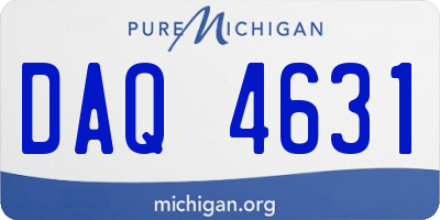 MI license plate DAQ4631