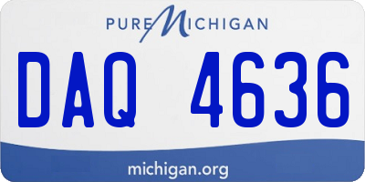 MI license plate DAQ4636