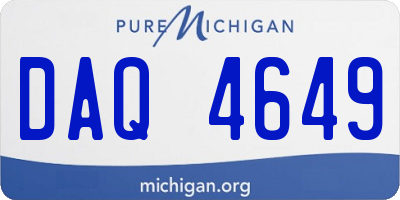 MI license plate DAQ4649