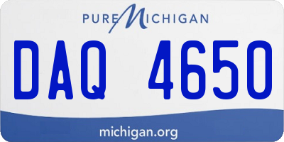 MI license plate DAQ4650