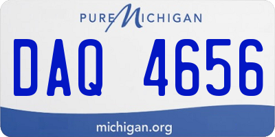 MI license plate DAQ4656