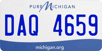 MI license plate DAQ4659