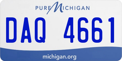 MI license plate DAQ4661