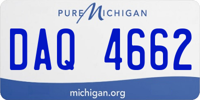 MI license plate DAQ4662