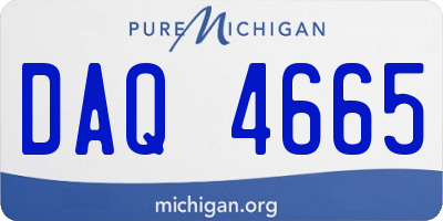 MI license plate DAQ4665
