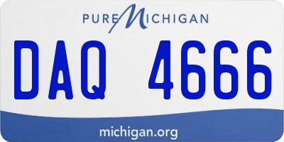 MI license plate DAQ4666