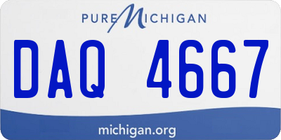 MI license plate DAQ4667