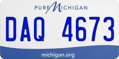 MI license plate DAQ4673