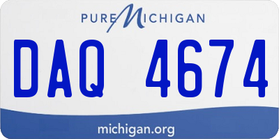 MI license plate DAQ4674