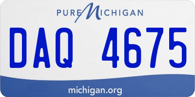 MI license plate DAQ4675