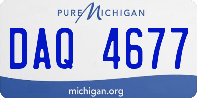 MI license plate DAQ4677