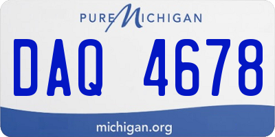 MI license plate DAQ4678