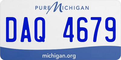 MI license plate DAQ4679