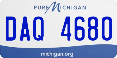 MI license plate DAQ4680