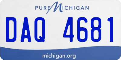 MI license plate DAQ4681